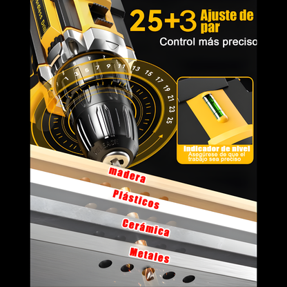 Taladro Rotomartillo Inalambrico 2 Bater