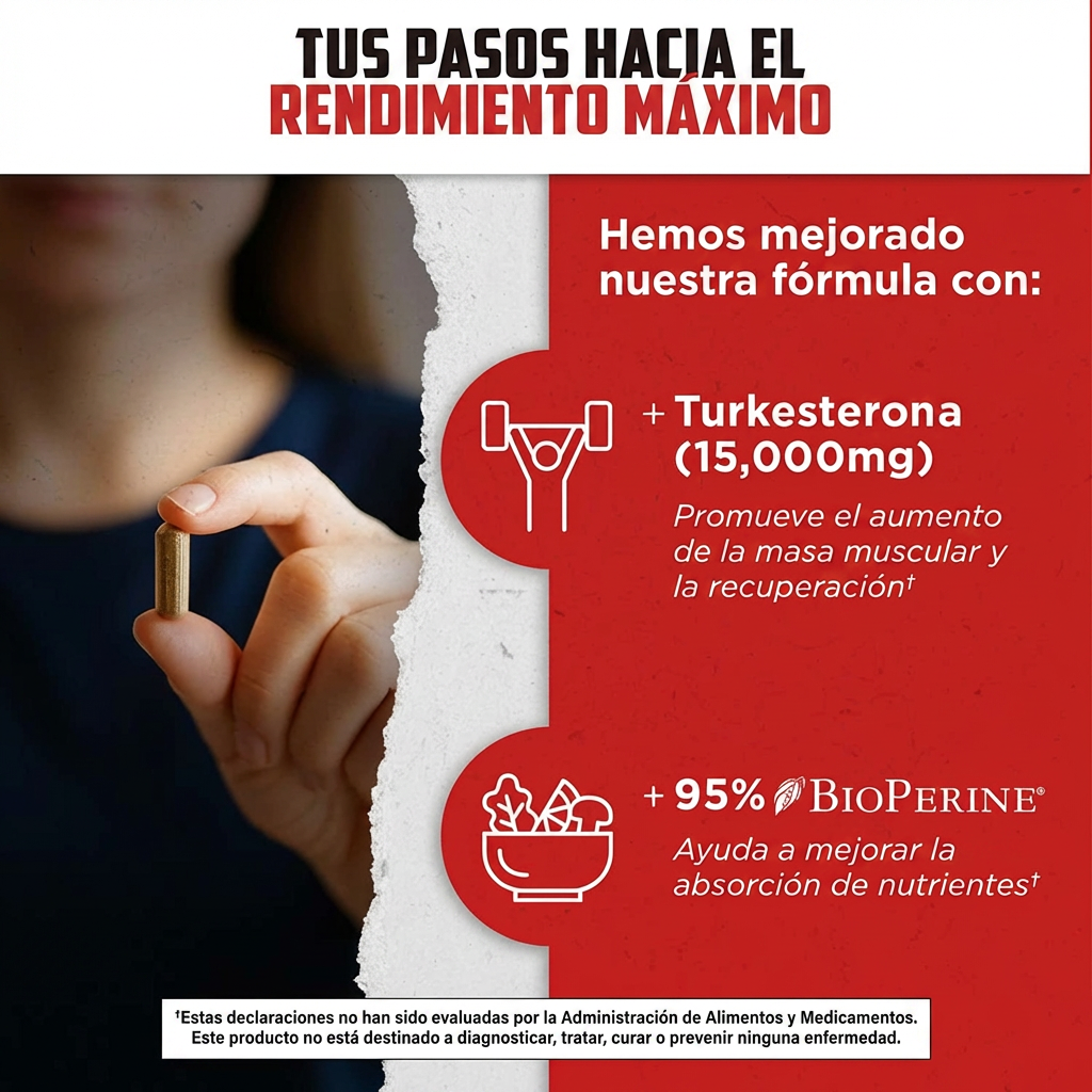 Turkesterona 1000mg – Fuerza, Energía y Recuperación Máxima