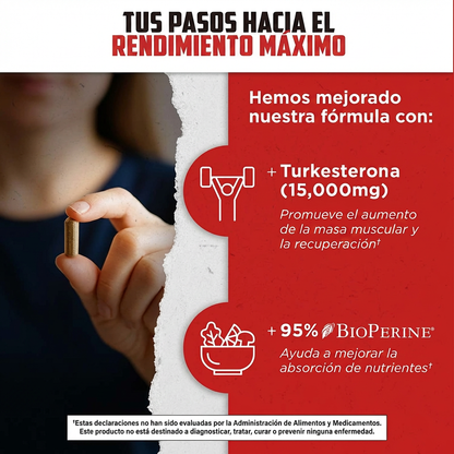 Turkesterona 1000mg – Fuerza, Energía y Recuperación Máxima